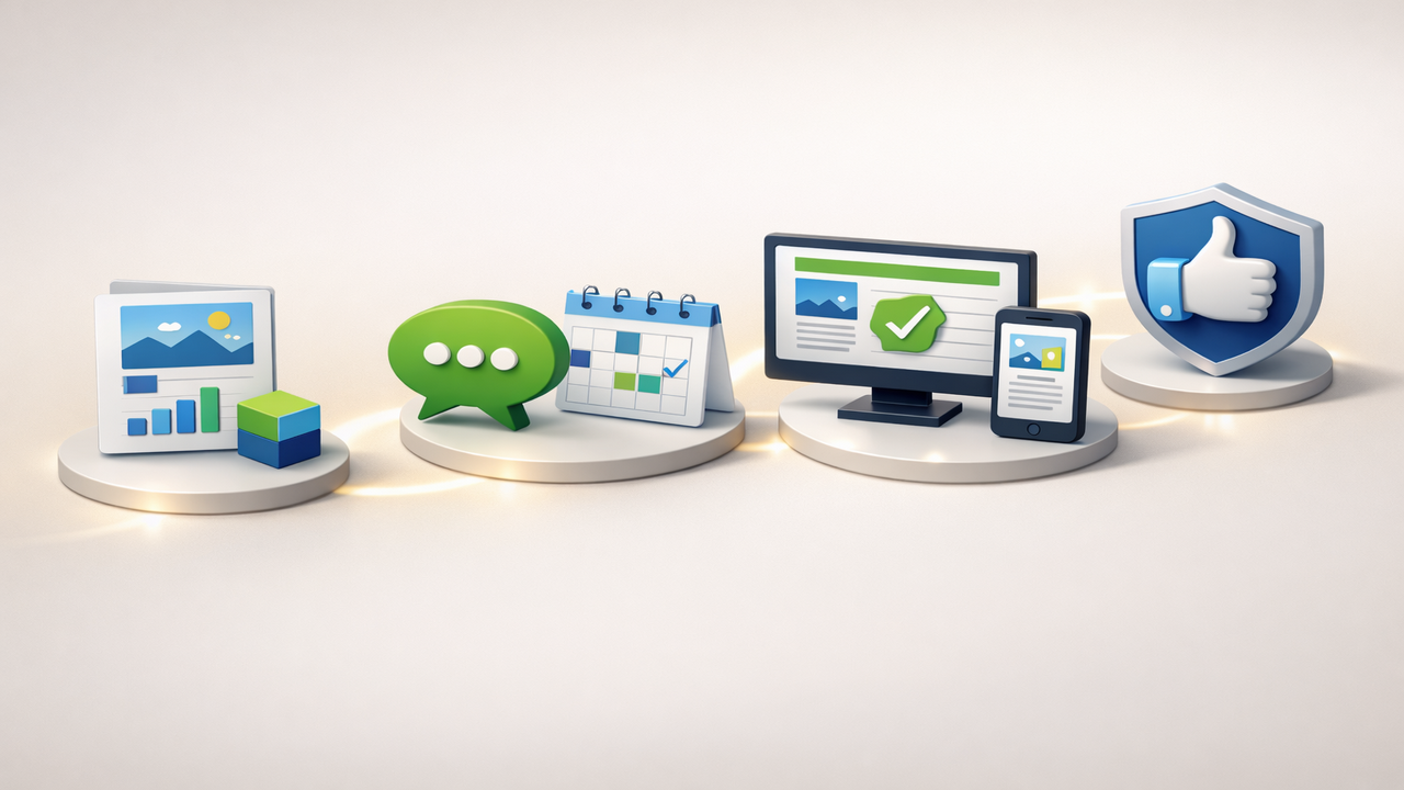 2 Изометрическая схема из четырёх этапов написания отзыва.png